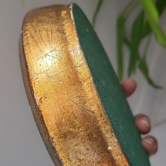 VTG Italian Florentine Gold leaf Trinket dish - Picture 3 of 6